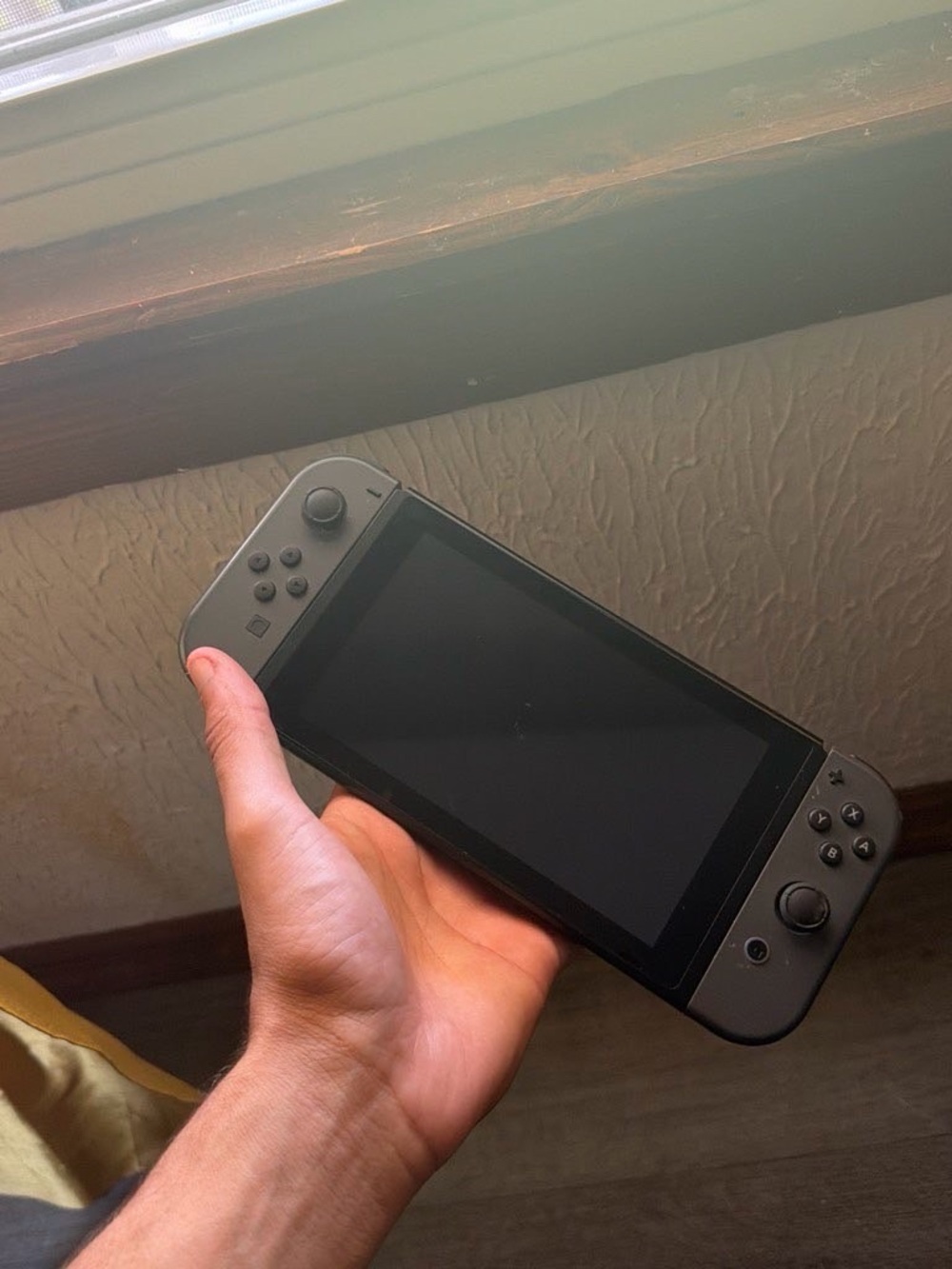 Nintendo Switch with Gray Joy-Con Controllers